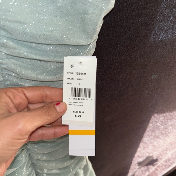 Jump Shimmering Light Blue Dress - Picture 4 of 4